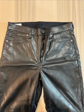 GAP Women’s Black Slim Faux Leather Jeans